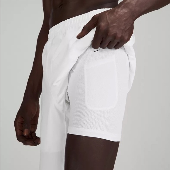 Lululemon Pace Breaker Lined Short 9" White Men XL Athletic - Picture 7 of 12